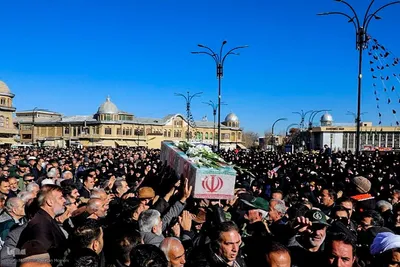 تشییع پیکر شهدای گمنام همدان‎