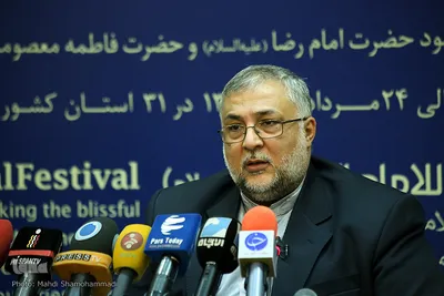  ابوذر ابراهیمی ترکمان در نشست خبری جشنواره بین المللی امام رضا(ع)