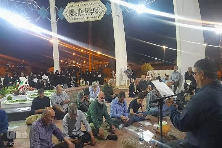 قرائت سوره فتح و دعای چهاردهم صحیفه سجادیه در بندرانزلی + عکس