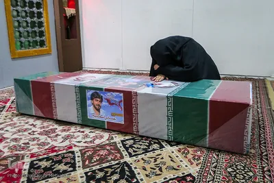 وداع با پیکر مطهر شهید مدافع حرم عباس آسمیه در معراج شهدا