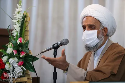 نشست خبری حجت‌الاسلام والمسلمین حدائق مدیر حوزه علمیه منصوریه با خبرنگاران‎ - شیراز