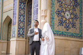 مراسم عقد زوجین در جوار حرم حضرت شاهچراغ(ع)