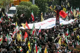 تشییع پیکر ۶۰ شهید اقتدار در تهران