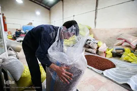 بازار گرم آجیل پزها در آستانه عید نوروز 