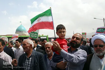 راهپیمایی مردم بیرجند در اعتراض به بد عهدی آمریکا