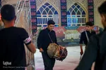 حرم مطهر سیدعلاءالدین حسین(ع) در شب عاشورا