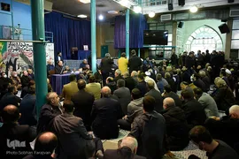 مراسم تشییع پیکر مرحوم حسن غفوری‌فرد در حسینیه جماران
