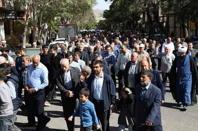راهپیمایی بشارت نصر در شهرستان اهر