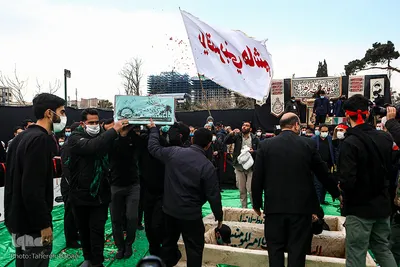 تشییع پیکر شهدای گمنام در دانشگاه آزاد تهران شمال