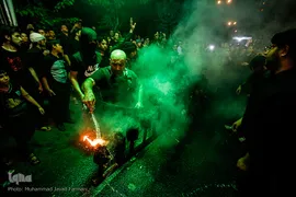 آیین مشعل گردانی عراقی ها در شب عاشورای حسینی
