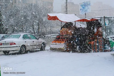 بارش برف در اراک