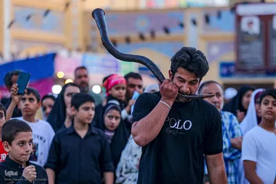 حرکت دسته عزاداری به مناسبت شهادت شهید جمهور و یاران