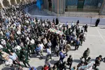 تشییع شهید بسیجی امیرحسین علیخانی در قزوین