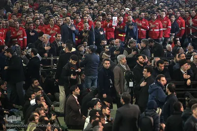 مراسم تشییع ۱۶آتش نشان شهید حادثه  پلاسکو