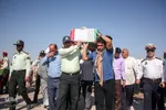 مراسم استقبال از پیکرهای 44 شهید تازه تفحص شده دوران دفاع مقدس در مرز بین المللی شلمچه برگزار شد