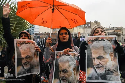 تجمع مردم تهران به مناسبت شهادت سردار سپهبد قاسم سلیمانی در میدان فلسطین