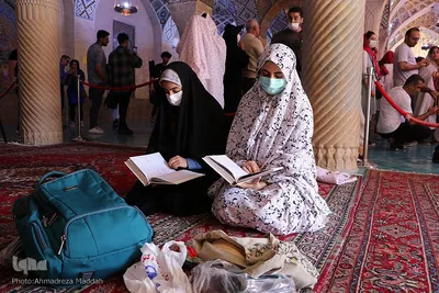 مسافران و گردشگران نوروزی در مسجد نصیرالملک‎‎
