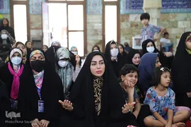 مراسم عقد یک زوج جوان در مسجد رضوان اهواز