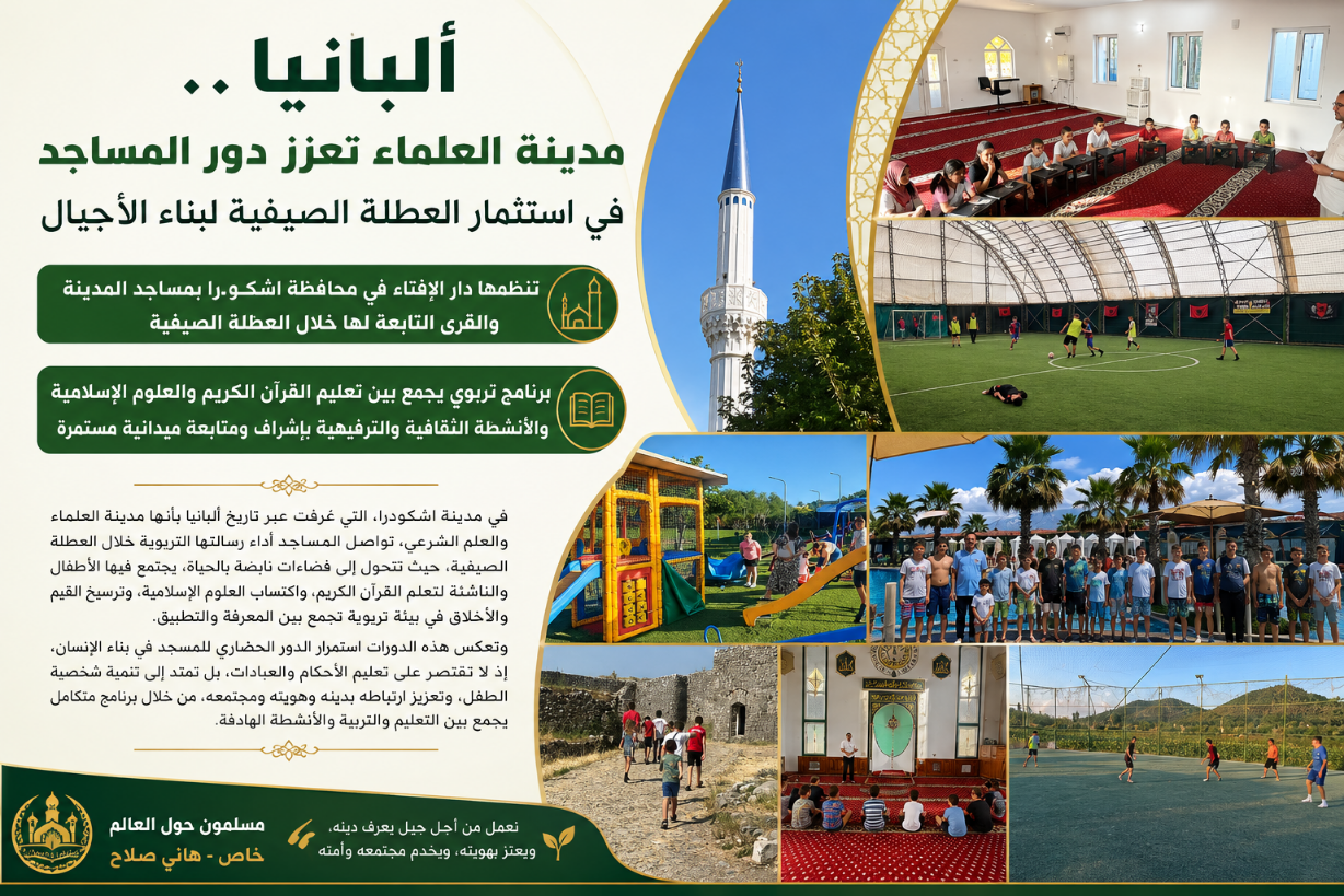 ألبانيا..مدينة العلماء تعزز دور المساجد لبناء الأجيال المسلمة