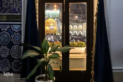 حرم مطهر رضوی در شب نیمه شعبان