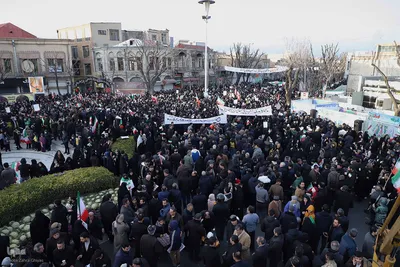 راهپیمایی محکومیت اقدامات تروریستی آمریکا و رژیم صهیونیستی در تبریز