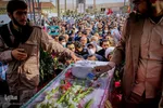 مراسم تشییع پیکر مطهر روحانی شهید مدافع امنیت در شیراز
