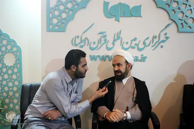 حجت الاسلام ابراهیم کلانتری، معاون فرهنگی و دانشجویی دانشگاه آزاد اسلامی در آخرین روز بیست و هفتمین نمایشگاه بین‌المللی قرآن کریم