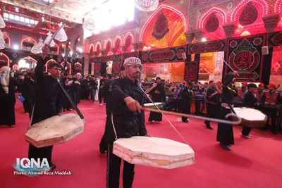 حضور دسته جات عزاداری در بین الحرمین در آستانه اربعین حسینی