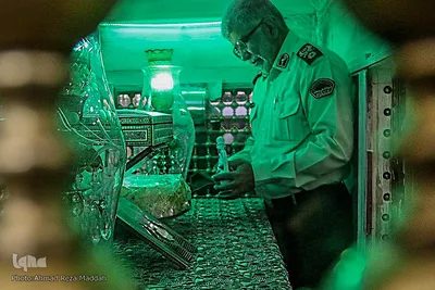 مراسم غبارروبی و عطرافشانی حرم مطهر علی بن حمزه(ع)‎‎