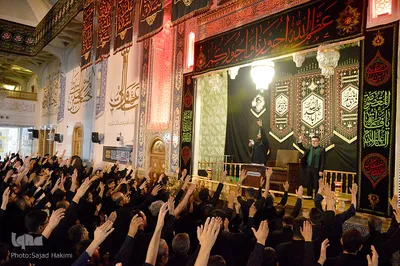 مراسم عزاداری سیدالشهدا در حرم حضرت معصومه(س)