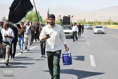 مراسم پیاده‌روی جاماندگان اربعین در شهر یولاگلدی آذربایجان غربی‎