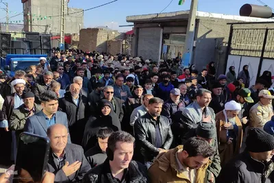 مراسم وداع پیکر شهید گمنام در چالدران