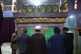 زیارت مضجع شریف امامزاده سید علی اصغر(ع) ساوه توسط اعضای کاروان قرآنی انقلاب