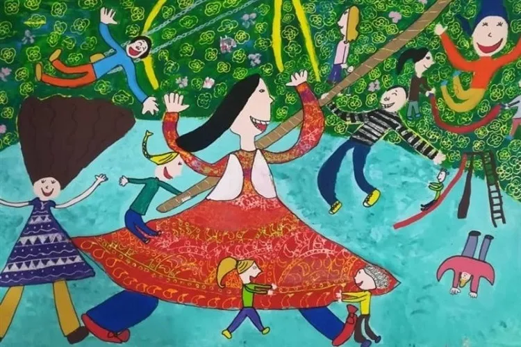 کسب رتبه سوم دختر کرمانی در مسابقه نقاشی کودکان آسیایی