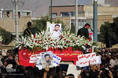 مراسم تشییع پیکر مطهر شهید حججی در نجف‌آباد
