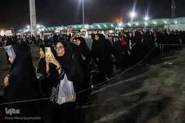 تردد شبانه زوار در مرز شلمچه