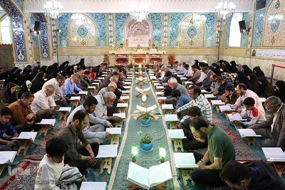 آیین معنوی جزء خوانی قرآن کریم در آستان مقدس امامزاده حسن(ع) کرج