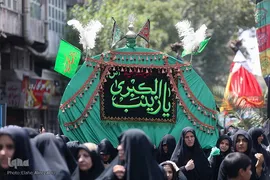 حرکت نمادین کاروان بنی اسد در خیابان های تهران