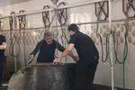 طبخ و توزیع آش گندم در یزد‎