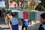 مراسم استقبال از پانزده شهید گمنام در یزد‎‎