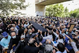 مراسم تشییع پیکر مرحوم حجت‌الاسلام و المسلمین سیدمحمود دعایی، سرپرست فقید مؤسسه اطلاعات