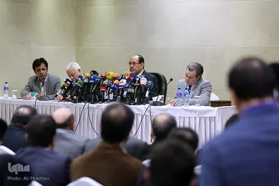 کنفرانس مطبوعاتی نوری المالکی معاون رئیس جمهور عراق
