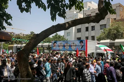 تشییع پیکر شهدای مرزبان در مشهد