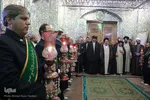 غبارروبی مضجع شريف حضرت سيدعلاءالدين حسين‌بن موسي‌الكاظم(ع)