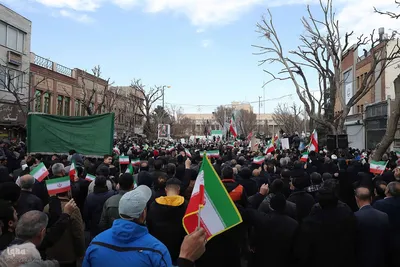 راهپیمایی محکومیت اقدامات تروریستی آمریکا و رژیم صهیونیستی در تبریز