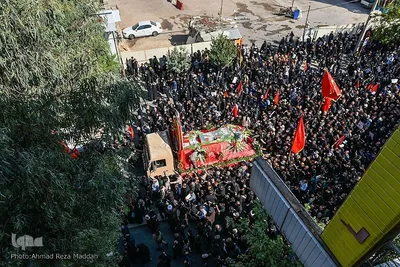 مراسم خاکسپاری پیکر مطهر سردار شهید حاج عبدالله اسکندری در شیراز‎‎
