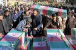 مراسم استقبال از پانزده شهید گمنام در یزد‎‎