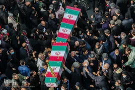 تشییع آلاله‌های گمنام در معراج الشهدای تهران