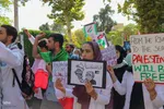 تجمع پرشور دانشگاهیان علوم پزشکی شیراز در محکومیت جنایات رژیم صهیونیستی‎