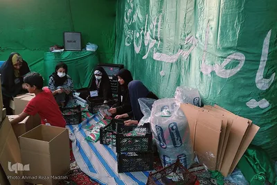 آغاز بسته‌بندی لباس همایش عظیم شیرخوارگان حسینی در استان فارس‎‎‎‎